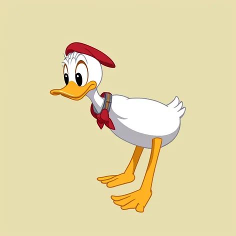 donald duck, completely naked,