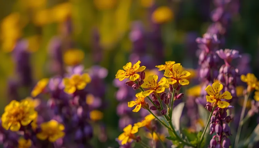 purple yellow flowers