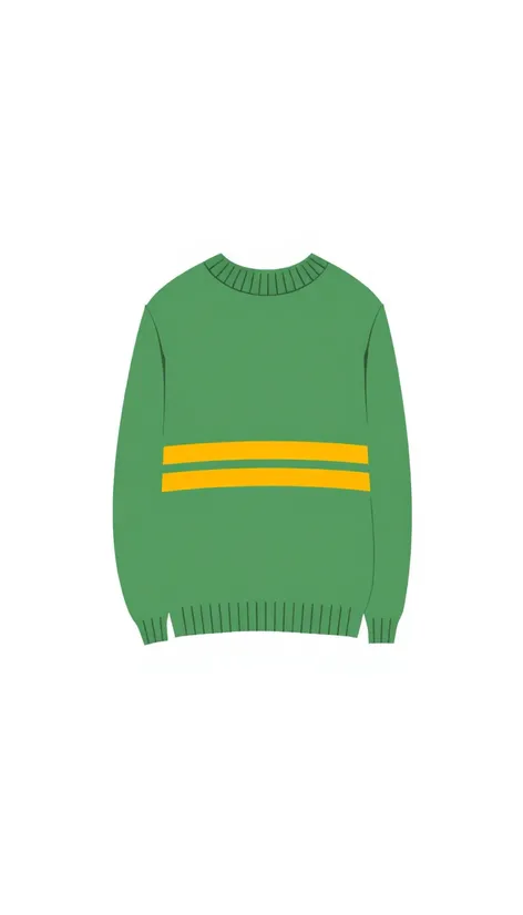 green sweater with yellow