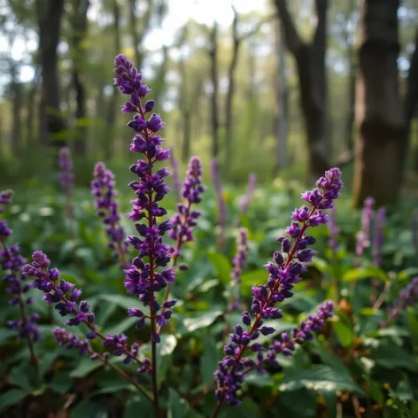 purple and green plant