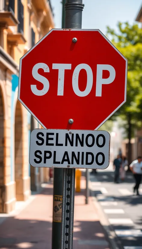 stop sign in spanish