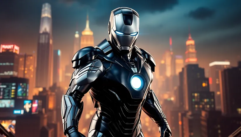 black suit iron man