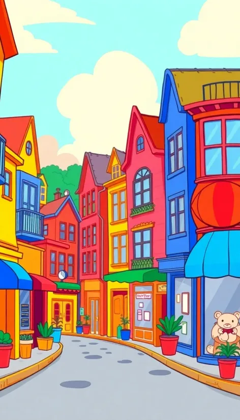 cartoon background street