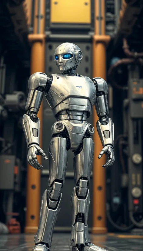 create realistic robot standing