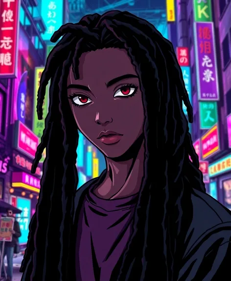 black anime with dreads