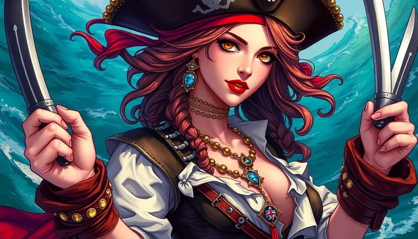 female pirate fantasy art