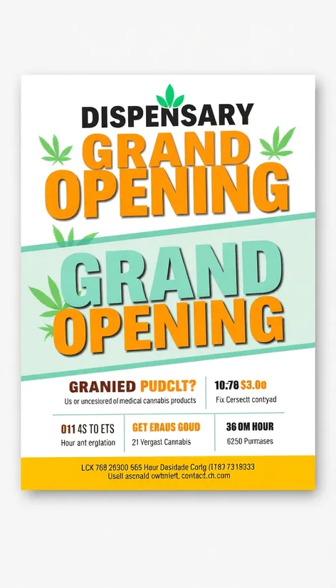 dispensary grand opening flyer