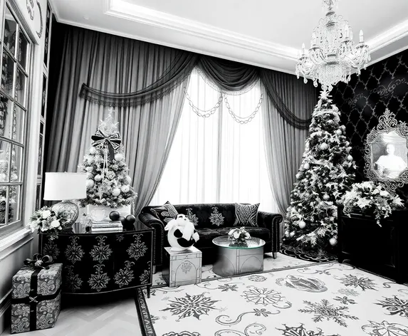 black and white christmas