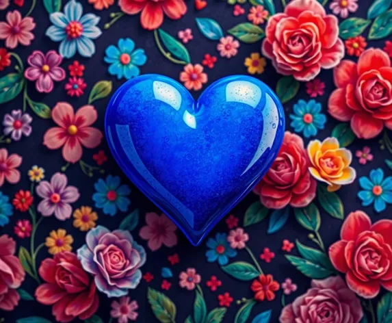 blue heart wallpaper