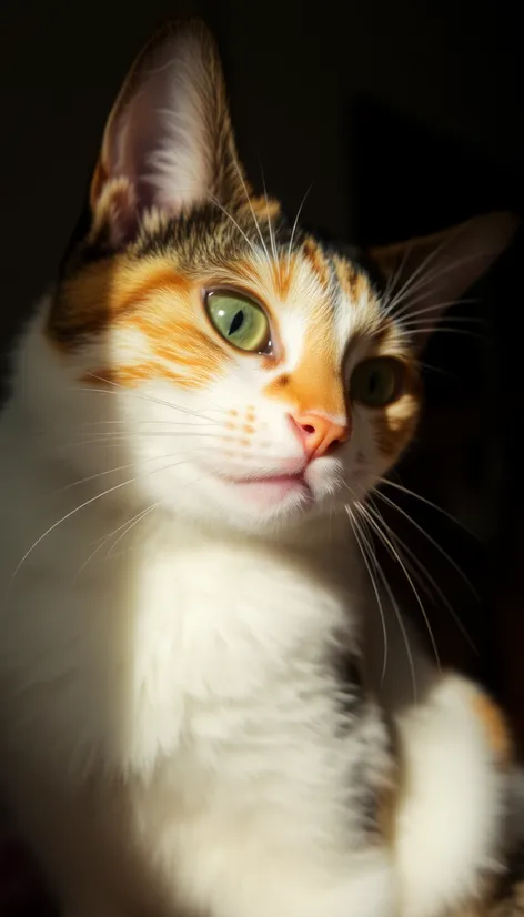 muted calico cat