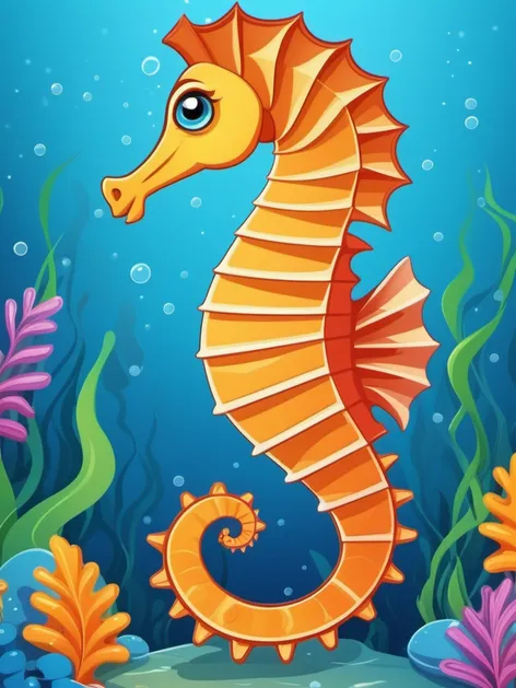 cartoon seahorse