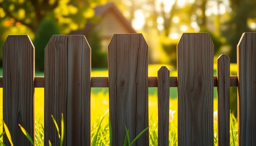 wooden picket fence