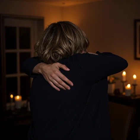 two people hug each