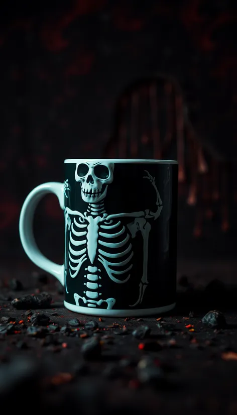 skeleton coffee mug