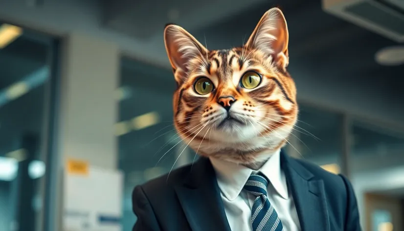 cat in business suit