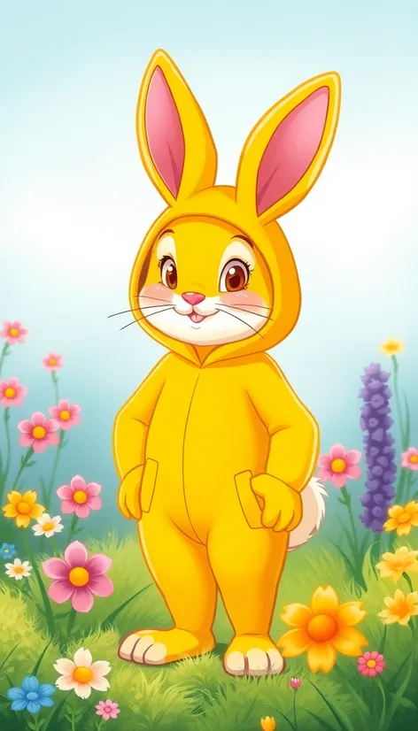 yellow bunny suit