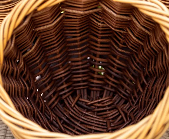 hollow wicker basket