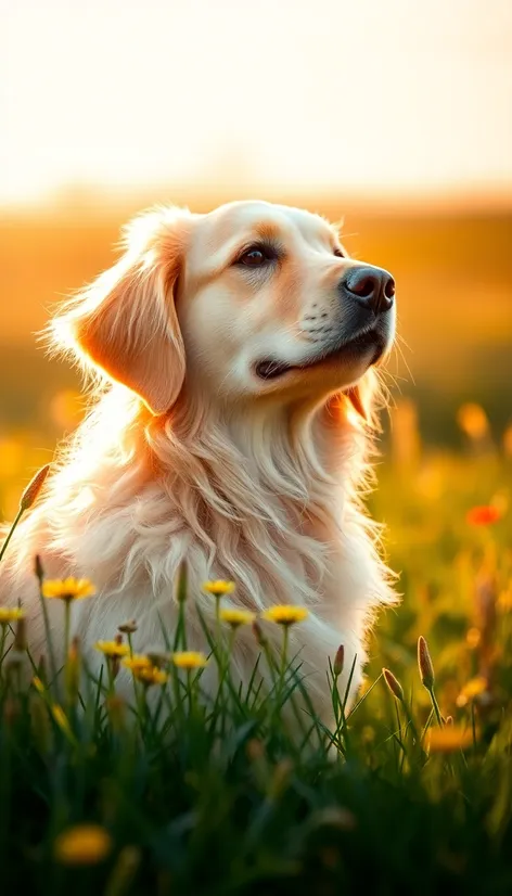 fluffy golden retriever