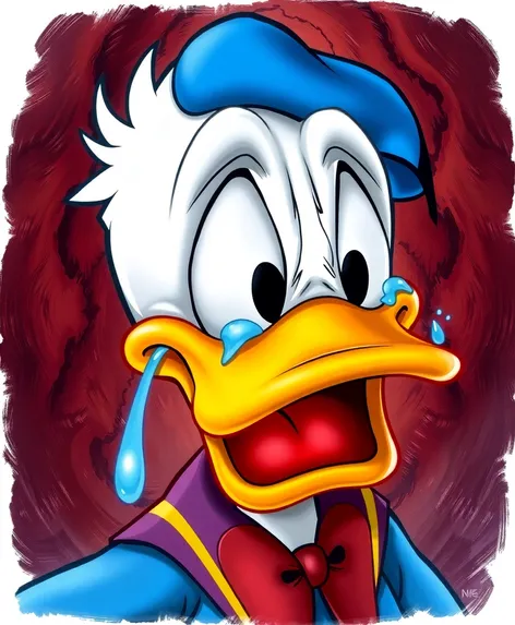 donald duck crying