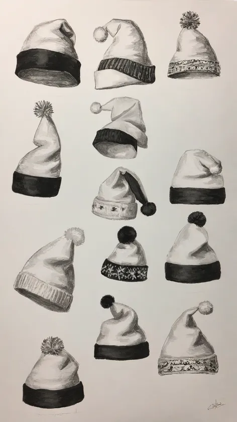 christmas hat drawing