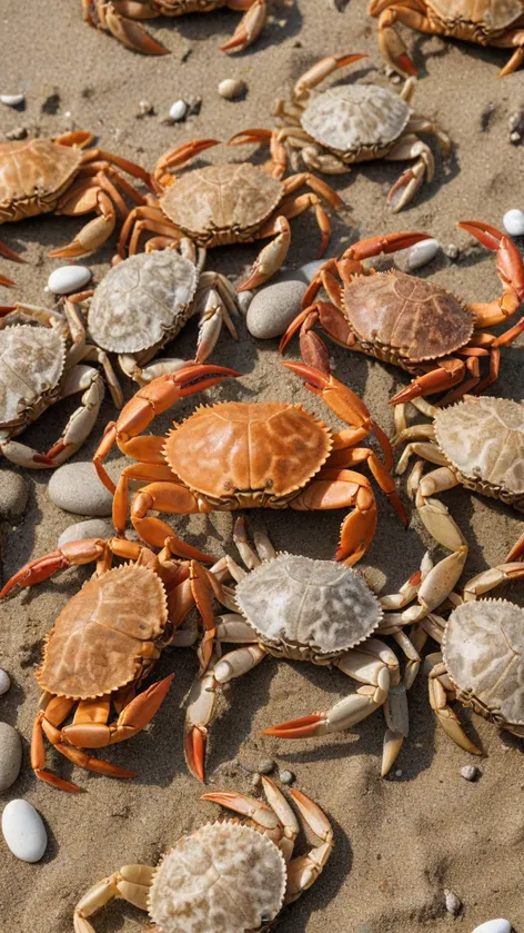 crabs on the beach