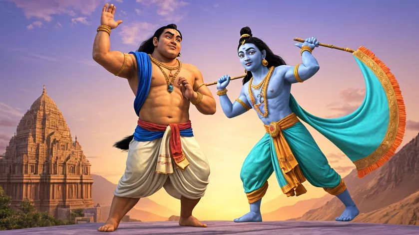 Bheem and Krishna faced