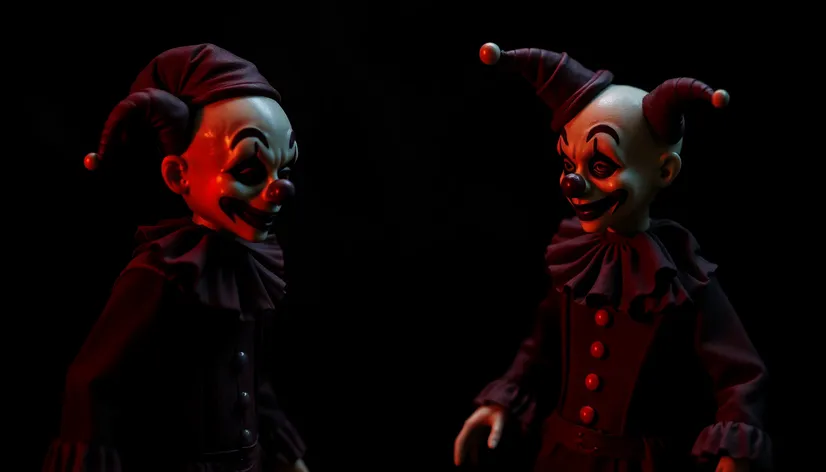 black clown figurines