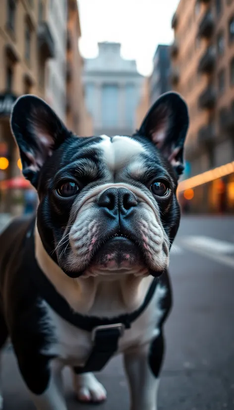 black/white bulldog