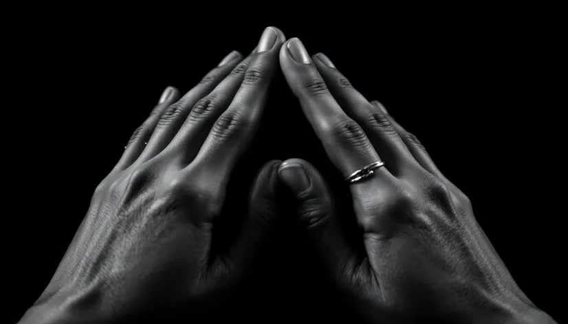 praying hands black and