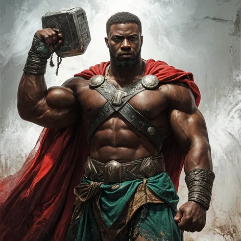 A powerful muscular African