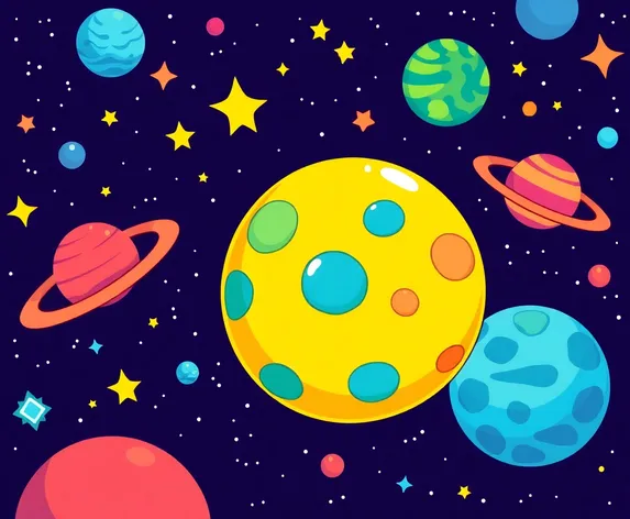 space cartoon drawing