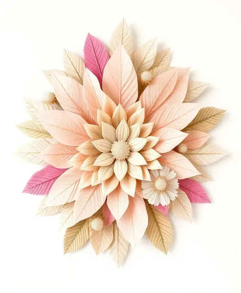 feather flower wall decor