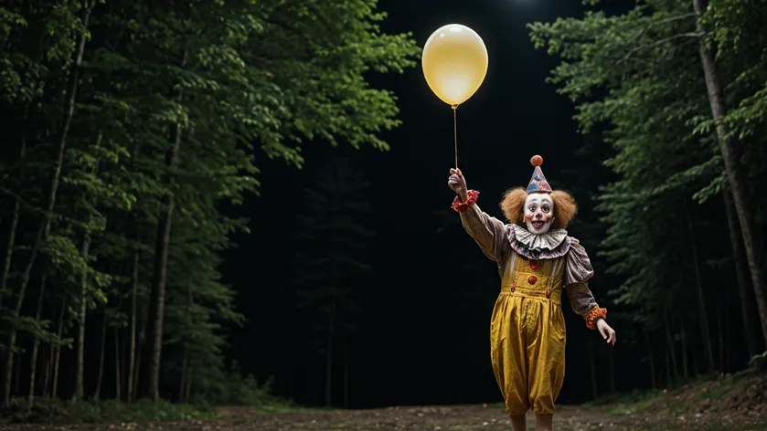 A clown holding a