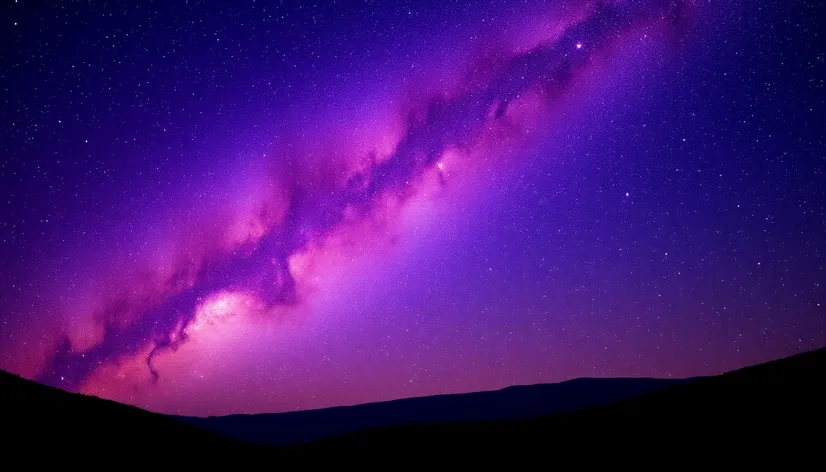 purple sky with stars