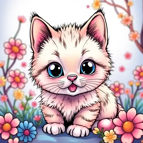 kitty cat coloring pages