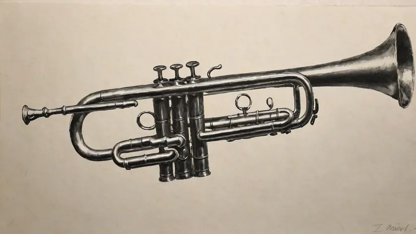 trumpet drawing