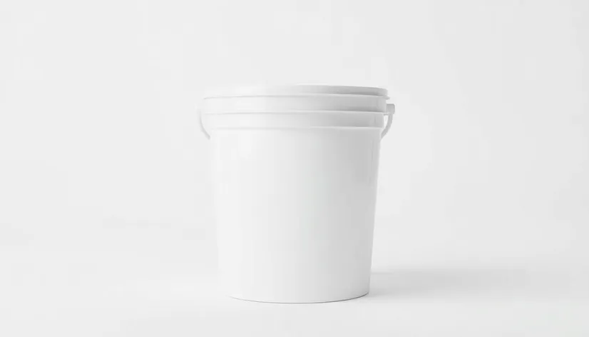 plain white bucket mockup