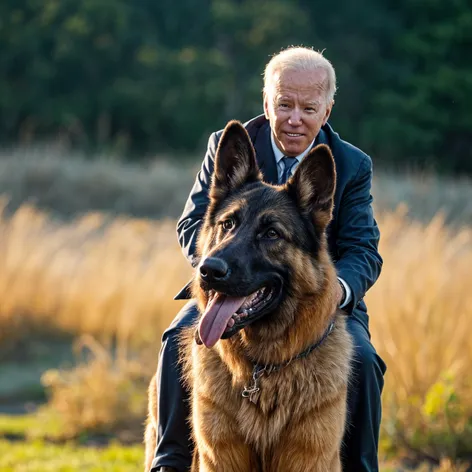 Joe Biden riding German