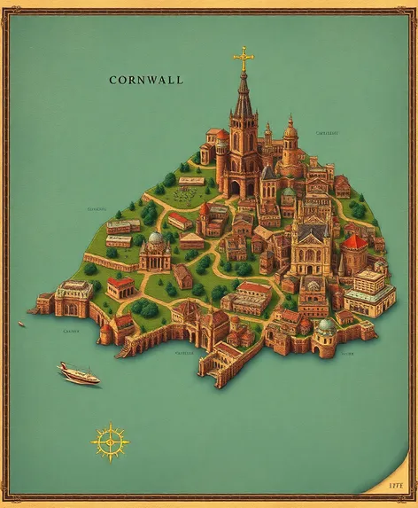 mapa cornwall