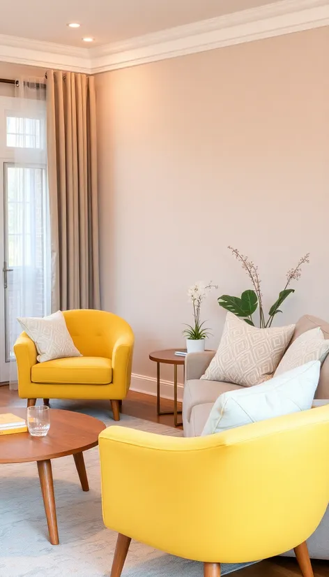 yellow accent chairs