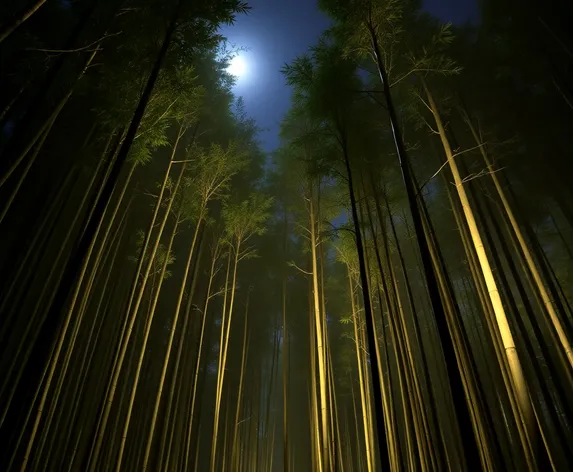 moonlit bamboo forest