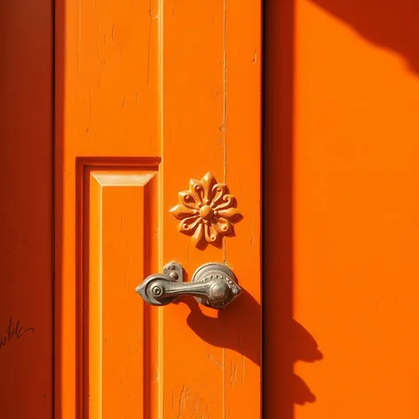 orange door illustration