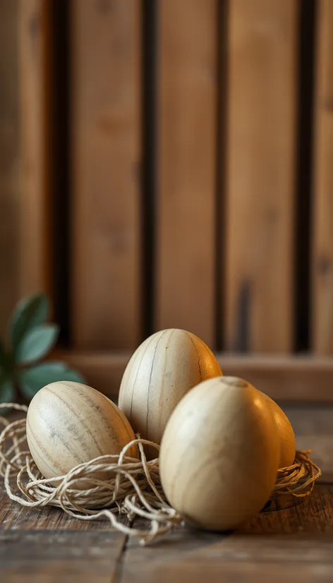 wooden eggs