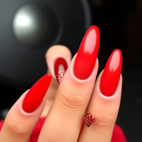 red almond nails