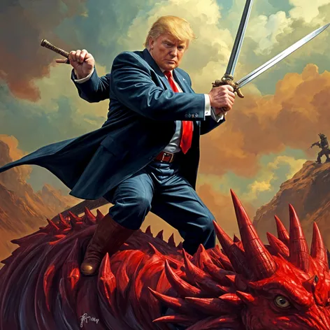 Donald Trump Frazetta Vallejo-style