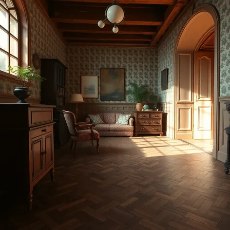 herringbone floor tile