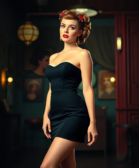 pin up black dress