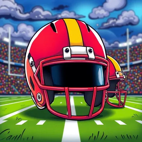 football helmets cartoon