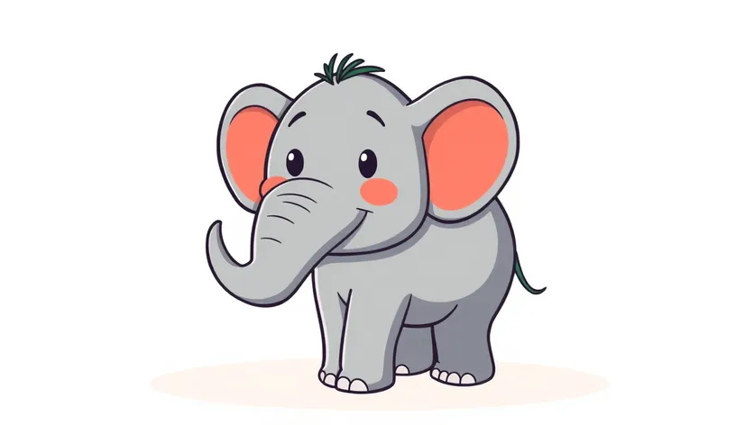 easy elephant drawing