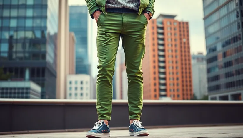 green pants outfit